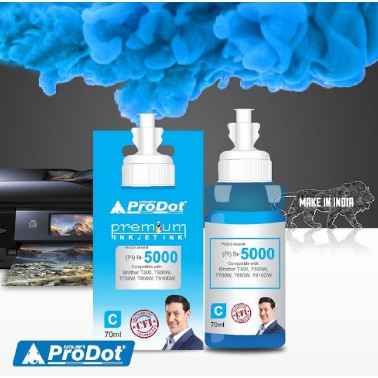 ProDot Cyan Brother 70 g Ink Printer Cartridge Consumable_1