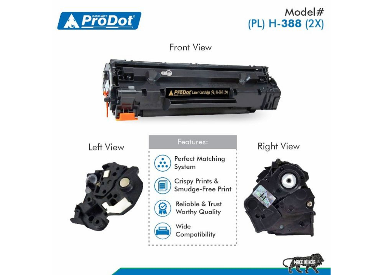 ProDot Black Laser Toner HP CC388A Compatible Ink Cartridge_3