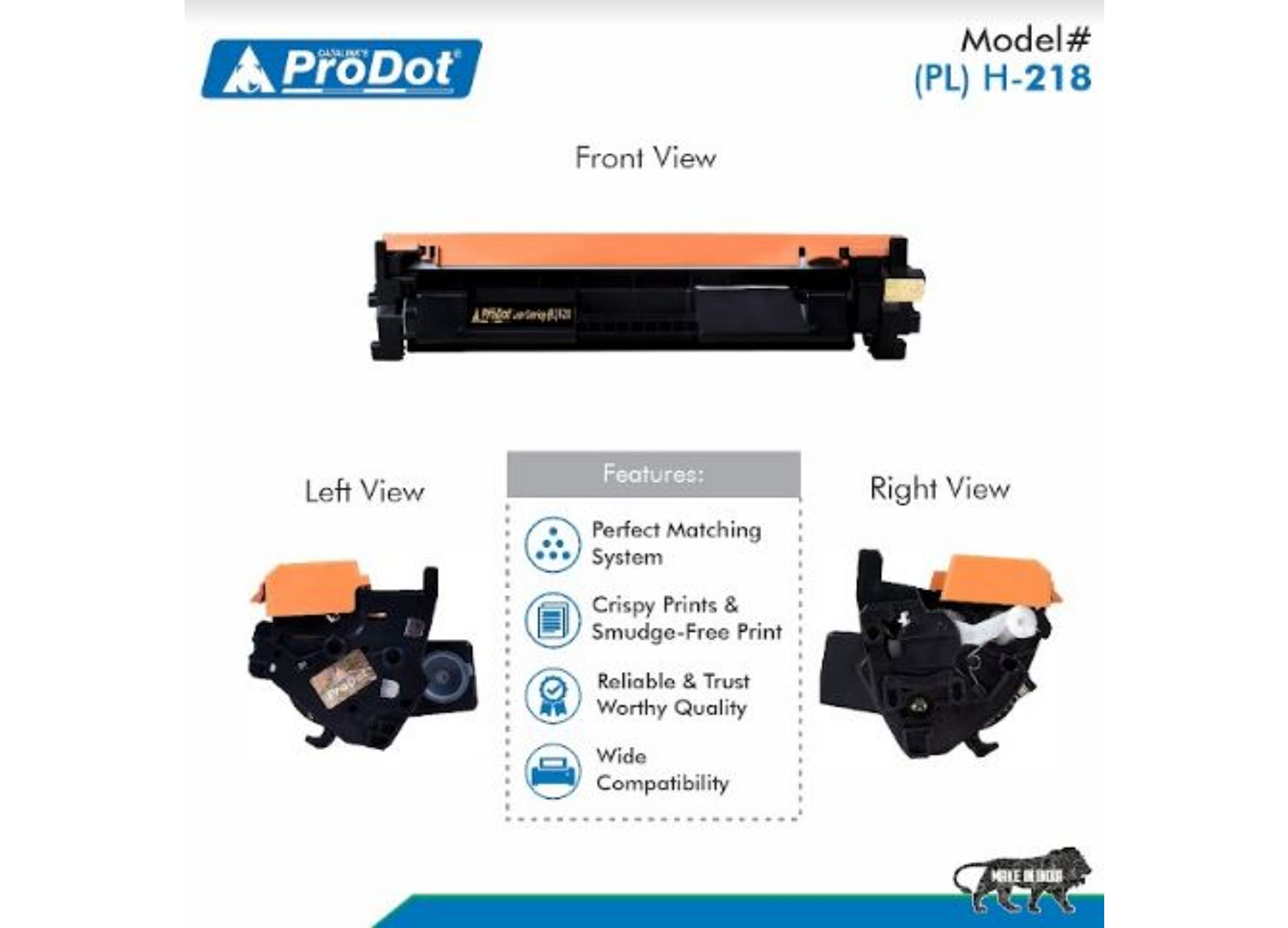 ProDot Black Laser Toner HP CF218A Compatible Ink Cartridge_4