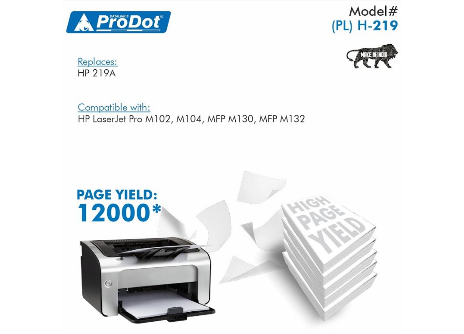 ProDot Black Laser Toner HP, Canon CF219A, CRG 049 Compatible Ink Cartridge_3