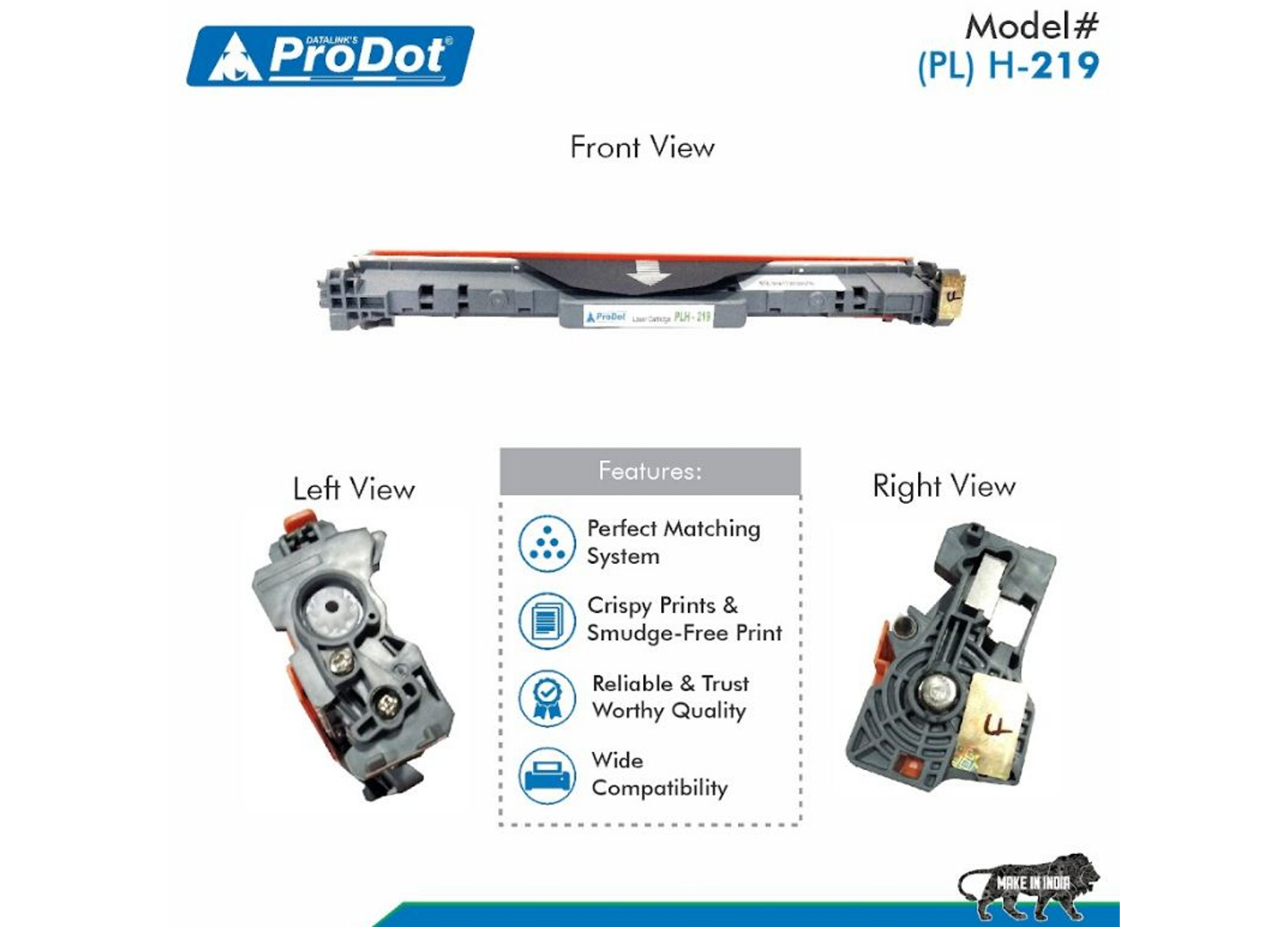ProDot Black Laser Toner HP, Canon CF219A, CRG 049 Compatible Ink Cartridge_4