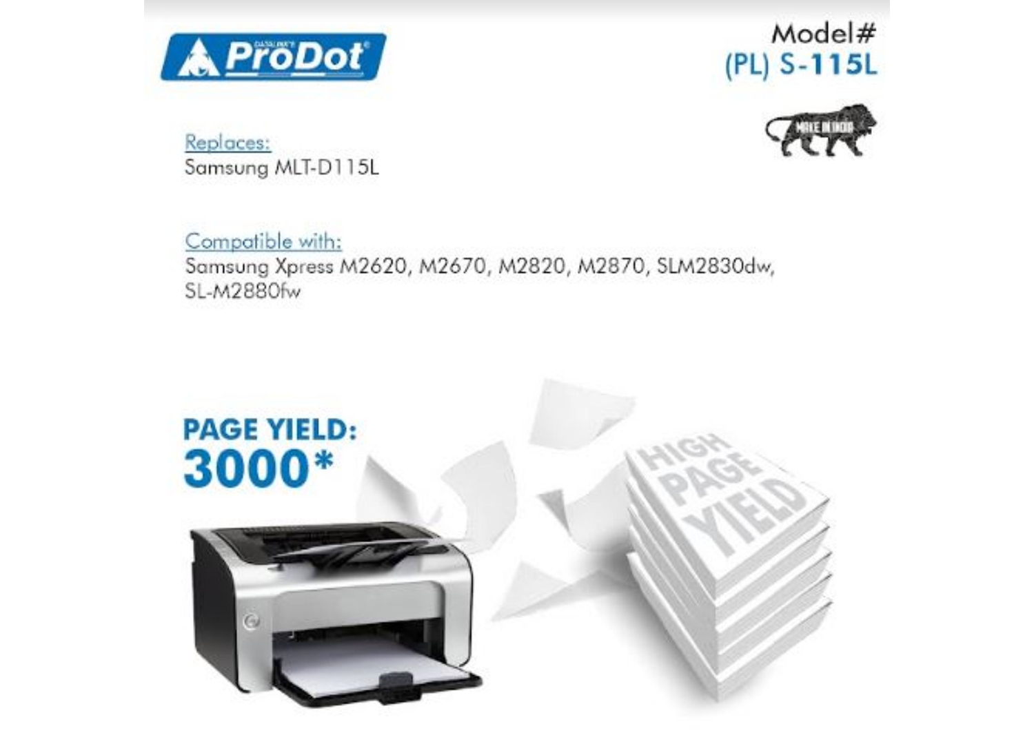 ProDot Black Laser Toner SAMSUNG MLT-D115L Compatible Ink Cartridge_3