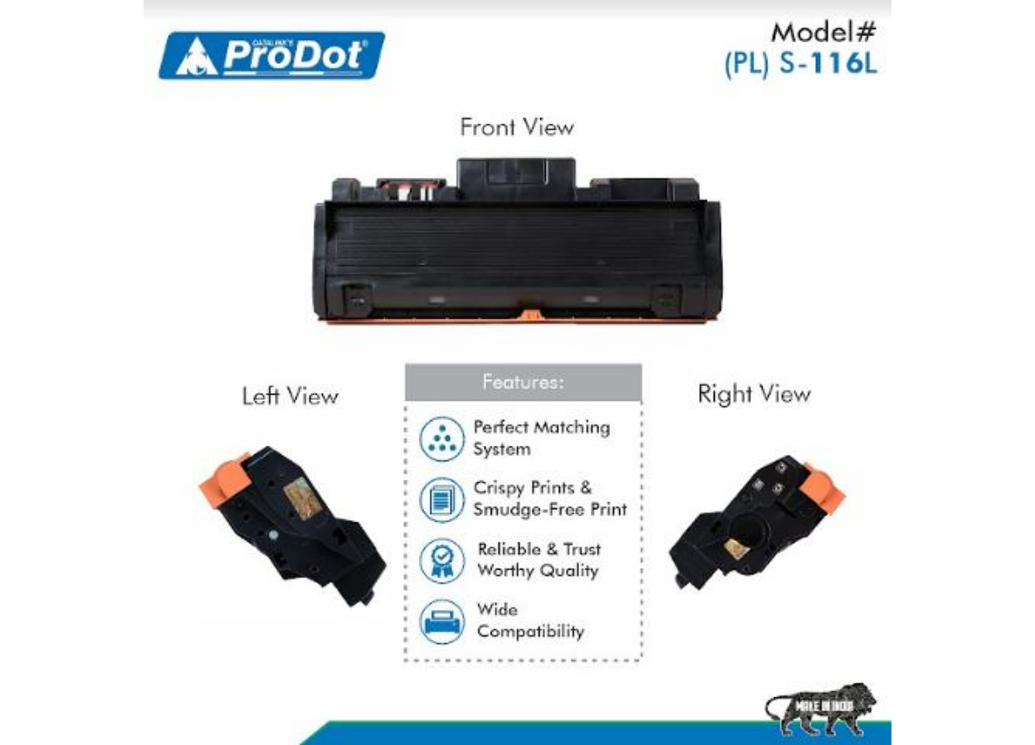 ProDot Black Laser Toner SAMSUNG MLT-D116L Compatible Ink Cartridge_4