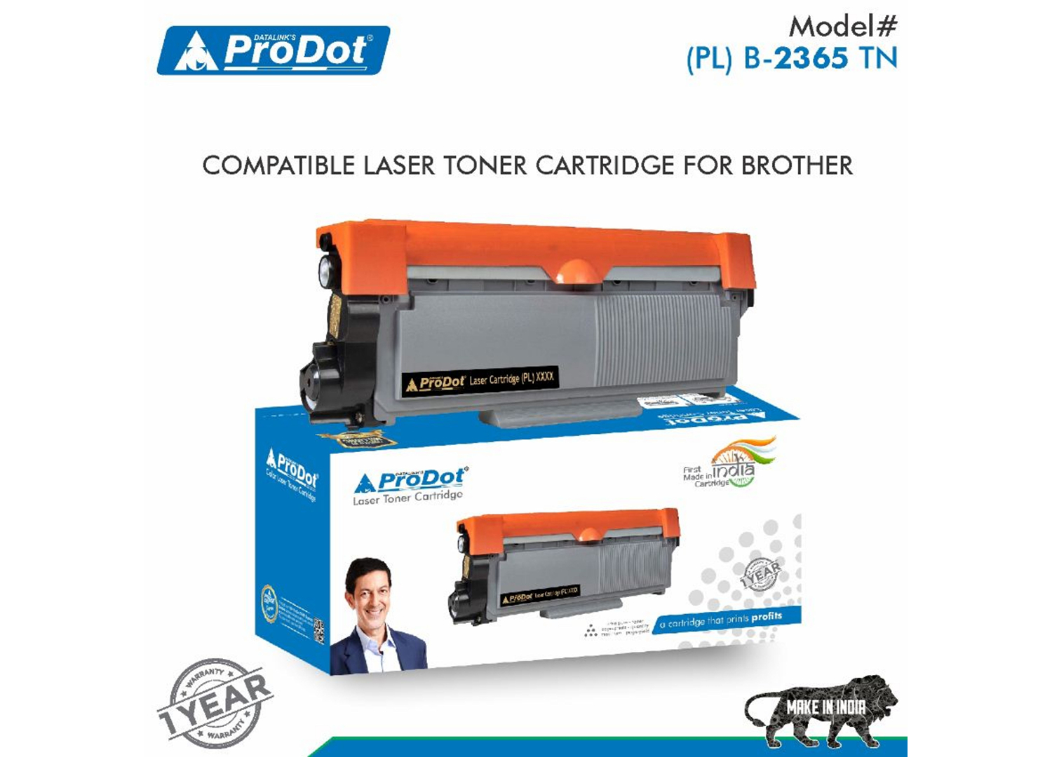 ProDot Black Laser Toner Brother TN-2365/TN-660 Compatible Ink Cartridge_1