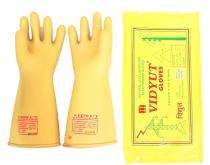 Vidyut Electrical Protection Rubber Safety Gloves Medium_0