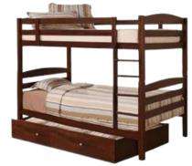 Wooden Bunk Double Decker Bed 6 x 3 ft Brown_0
