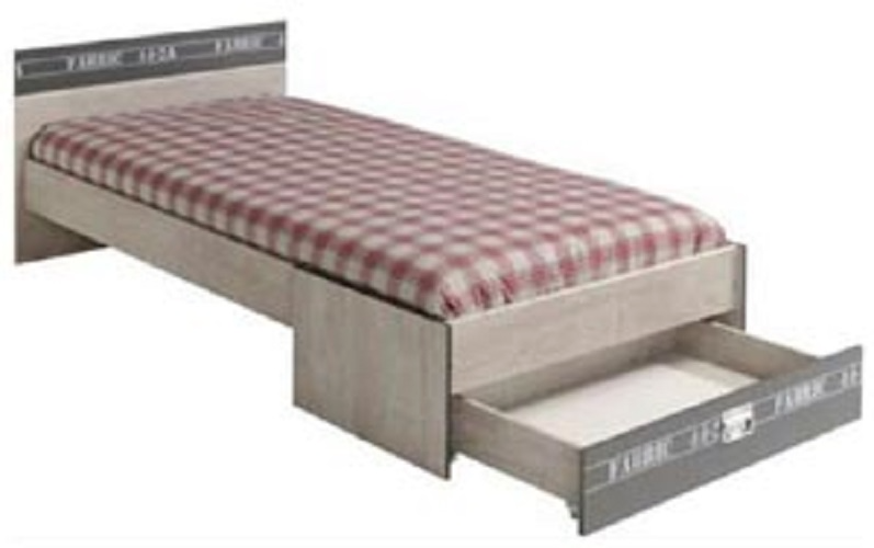 Double Box King Bed 120 x 200 cm Light Beige_0