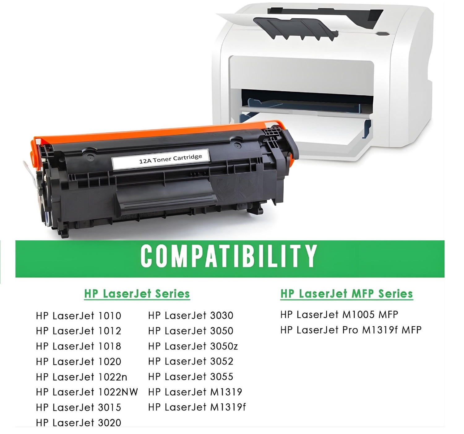 NMPD Black Toner HP Q2612A Compatible Ink Cartridge_1