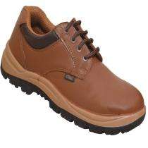 Allen Cooper Leather Steel Toe Safety Shoes Brown_0