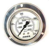 MASS 0 to 420 bar Glycerin Pressure Gauge 100 mm_0