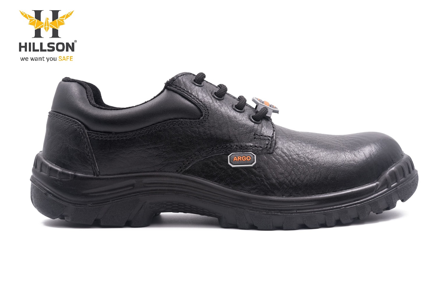 Hillson Argo Leather Steel Toe Safety Shoes Black_2