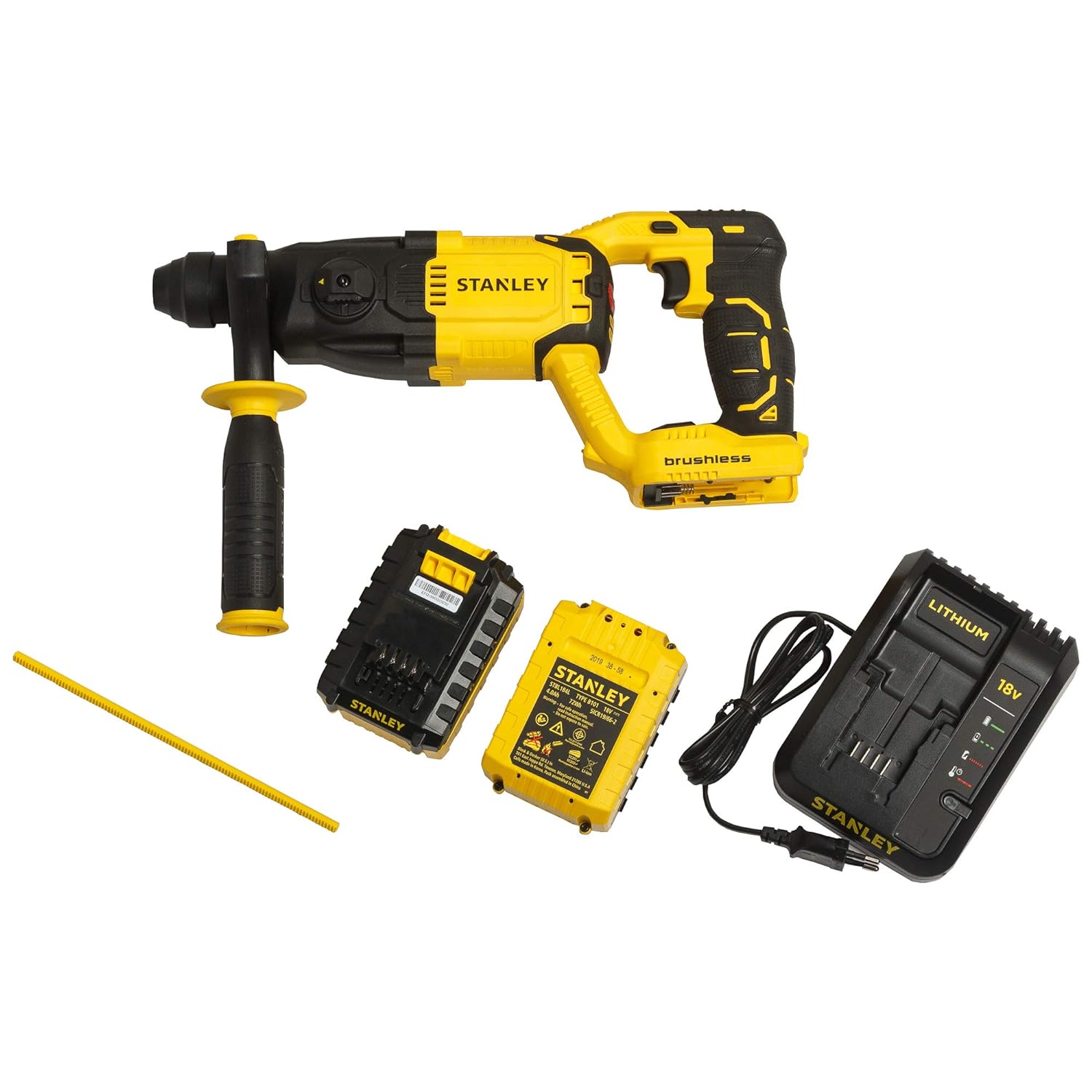 STANLEY 13 mm Cordless Rotary Hammer Drill SBR20M2K 18 V_3