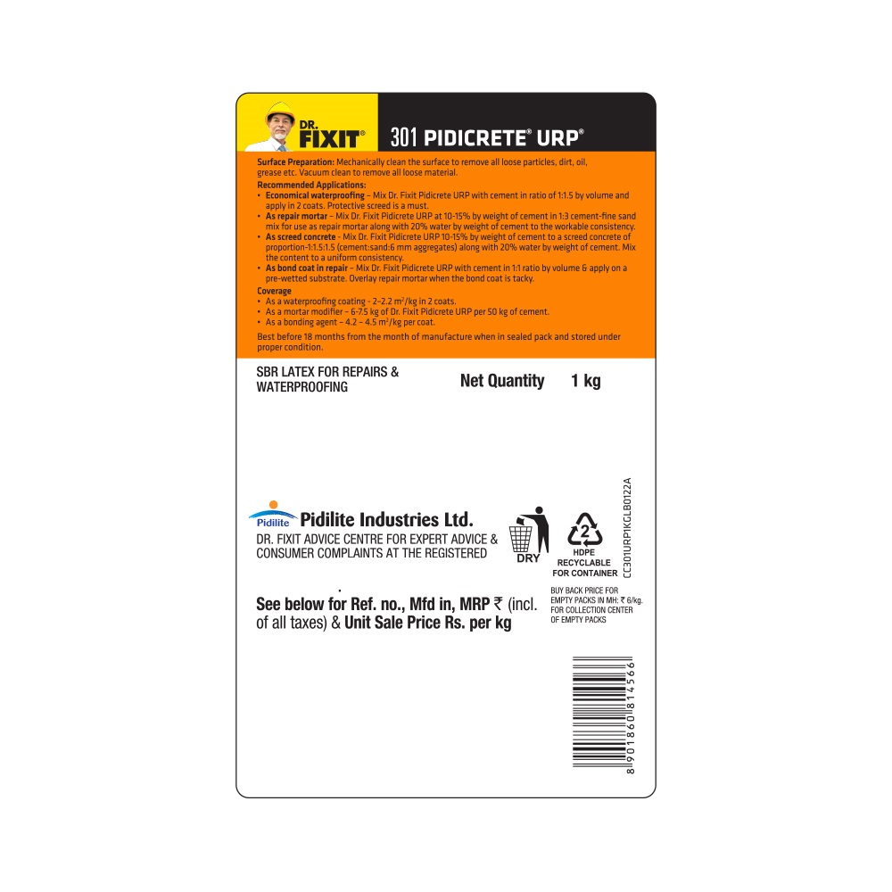Dr.FIXIT 301 PIDICRETE URP Waterproofing Chemical in Kilogram_1