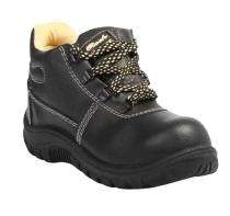 Real Leather Steel Toe Safety Shoes Black_0
