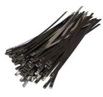 Raychem Stainless Steel 100 mm 4.6 mm Cable Ties Black_0