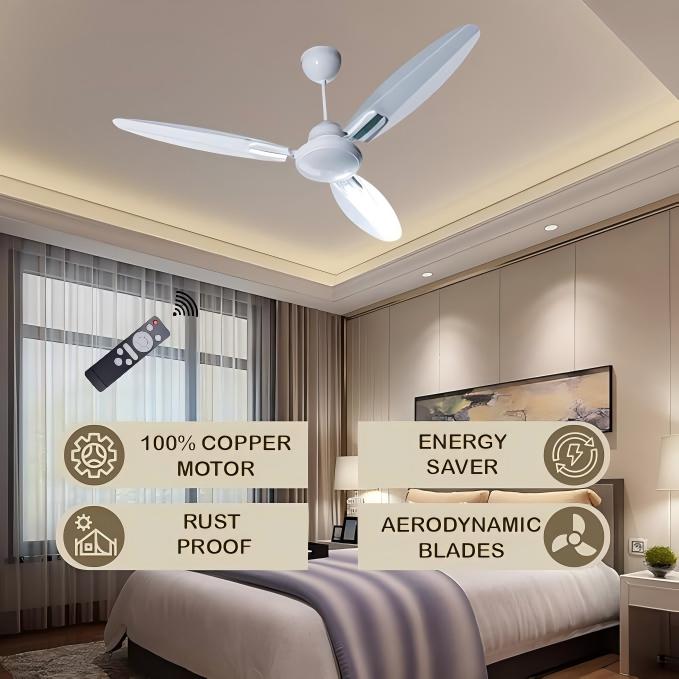 LTM Standard 1200 mm 3 Blades 28 W White Ceiling Fans_4