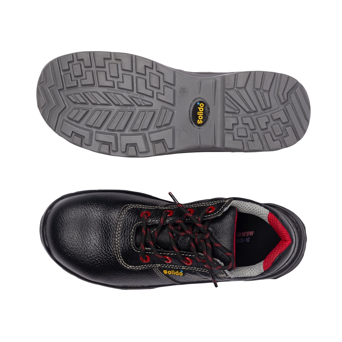 L&T SuFin Brand - Solido Premium Low Ankle SY09 Split Barton Print Composite Toe Safety Shoes Black_3