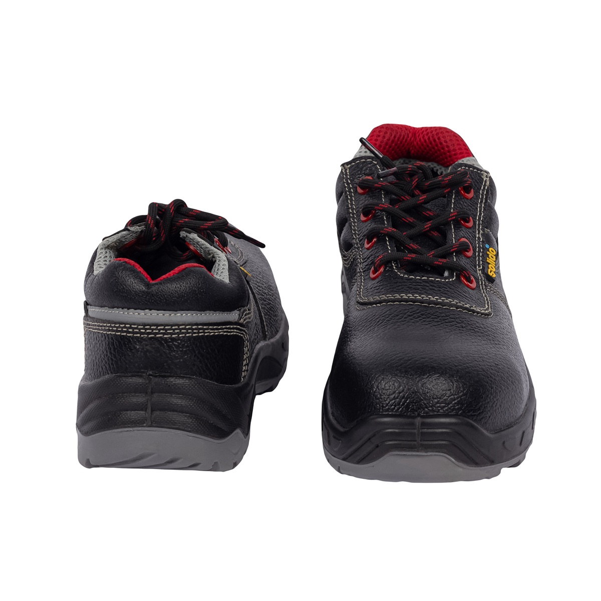 L&T SuFin Brand - Solido Premium Low Ankle SY09 Split Barton Print Composite Toe Safety Shoes Black_1