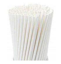 Tera Nova Straight Plastic Disposable Straws 20 cm White_0