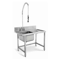 Washmatic Stainless Steel Single Sink Unit 2100 x 700 x 150 mm Silver_0