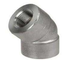 Rajeshwar 45 deg 1 inch Silver Stainless Steel Pipe Elbow_0