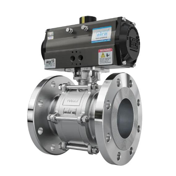 AIRA 100 mm Actuator Cast Steel Ball Valves Flanged_1