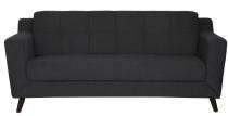 Talah Wooden 3 Seater Black Sofa Set_0