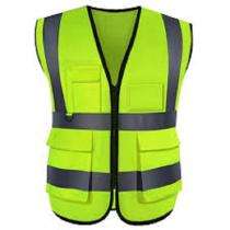 Polyester Safety Jackets Medium Reflective Green_0