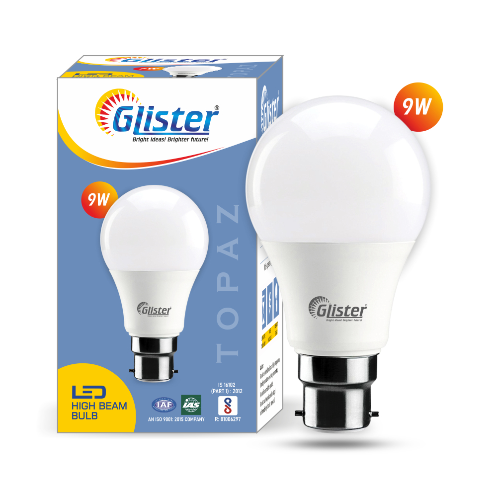 GLISTER 9 W Day Light B22 1 piece 8000 h LED Bulbs_2