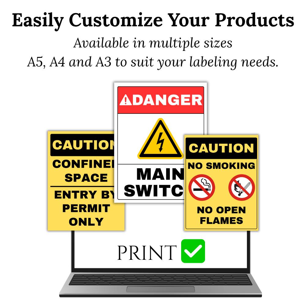 Garuda Signs Printed Synthetic Self Adhesive Label 210 x 297 mm White_3