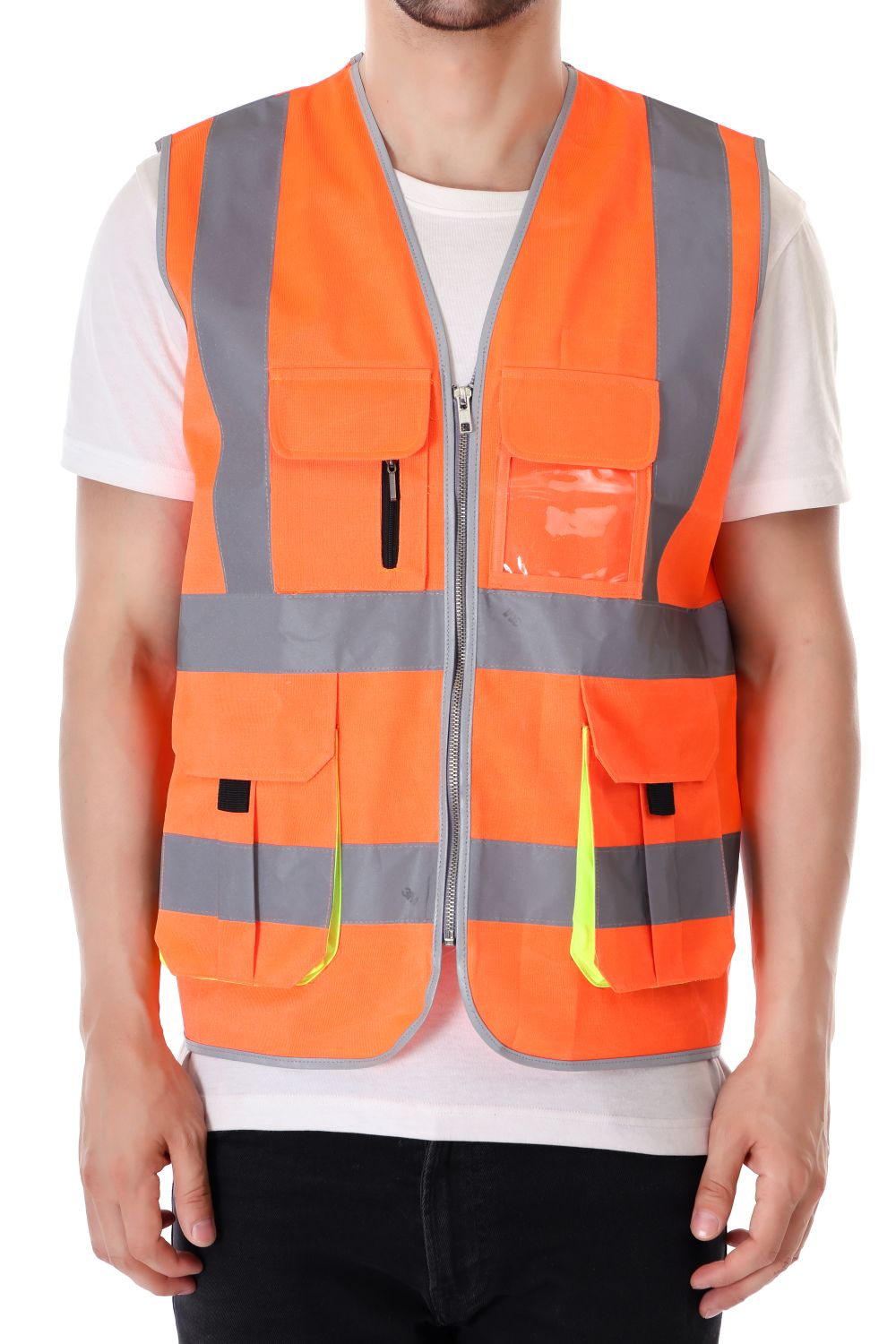 EVION Polyester Safety Jackets L ES-024 Reflective Orange_2