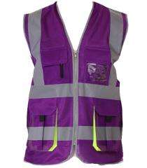 EVION Polyester Safety Jackets S ES-024 Reflective Violet_0