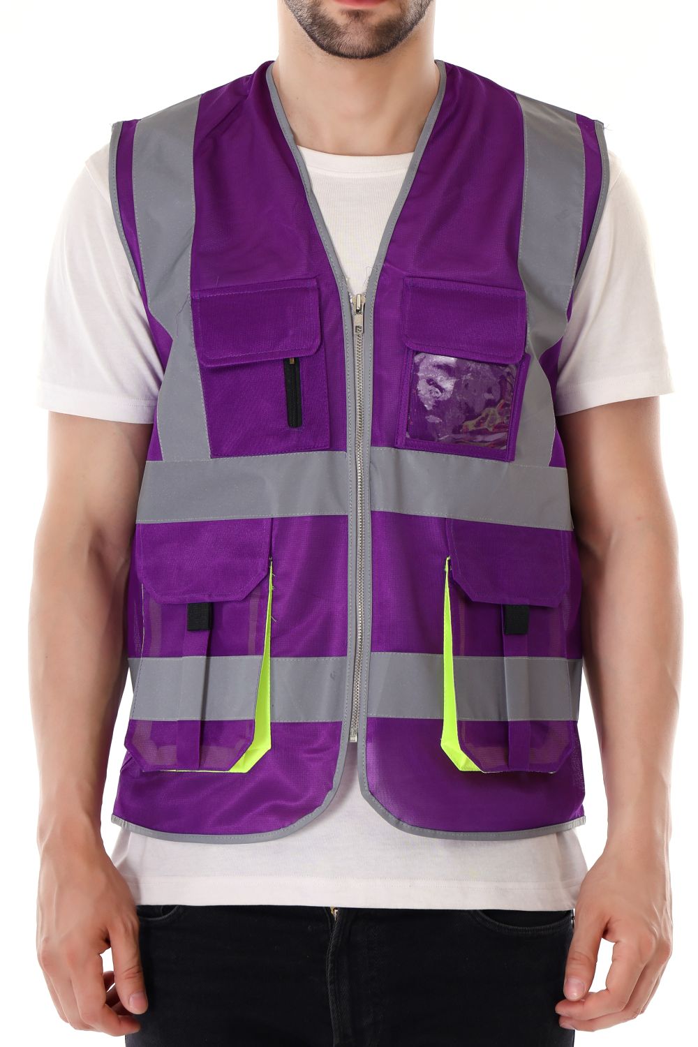 EVION Polyester Safety Jackets L ES-024 Reflective Violet_1