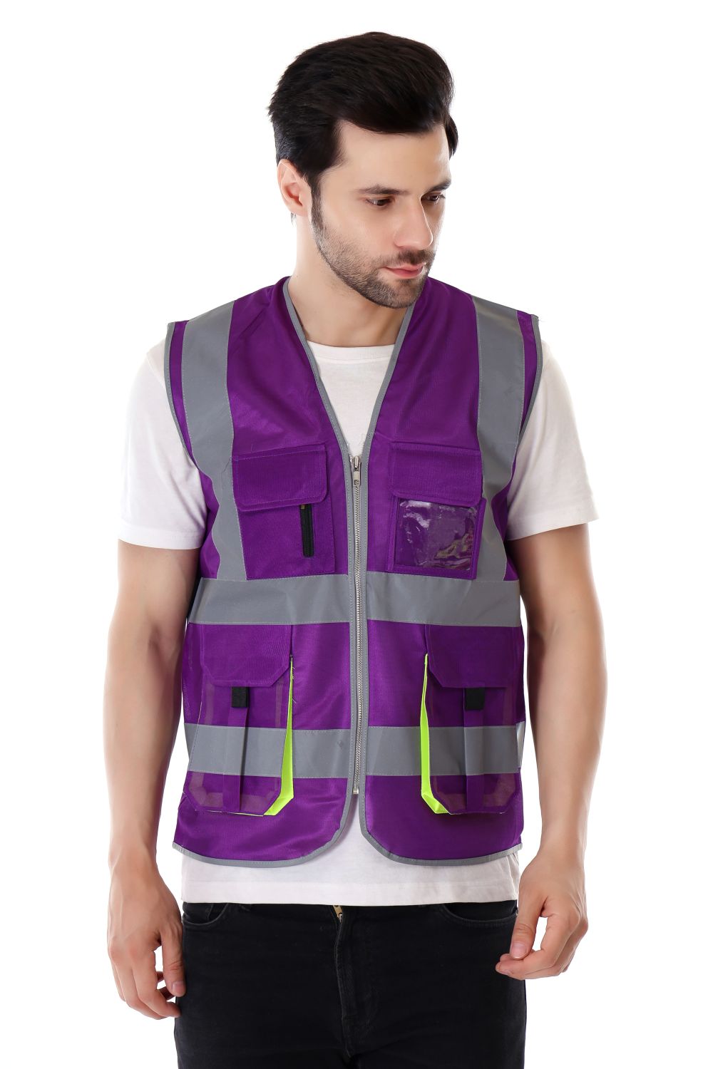 EVION Polyester Safety Jackets L ES-024 Reflective Violet_2