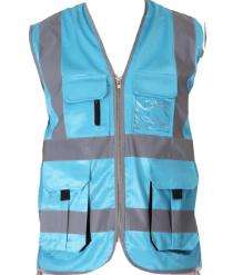 EVION Polyester Safety Jackets L ES-024 Reflective Sky Blue_0