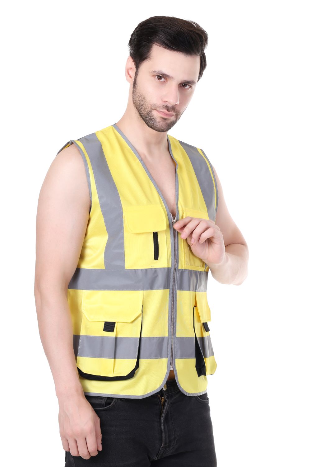 EVION Polyester Safety Jackets L ES-024 Reflective Yellow_2