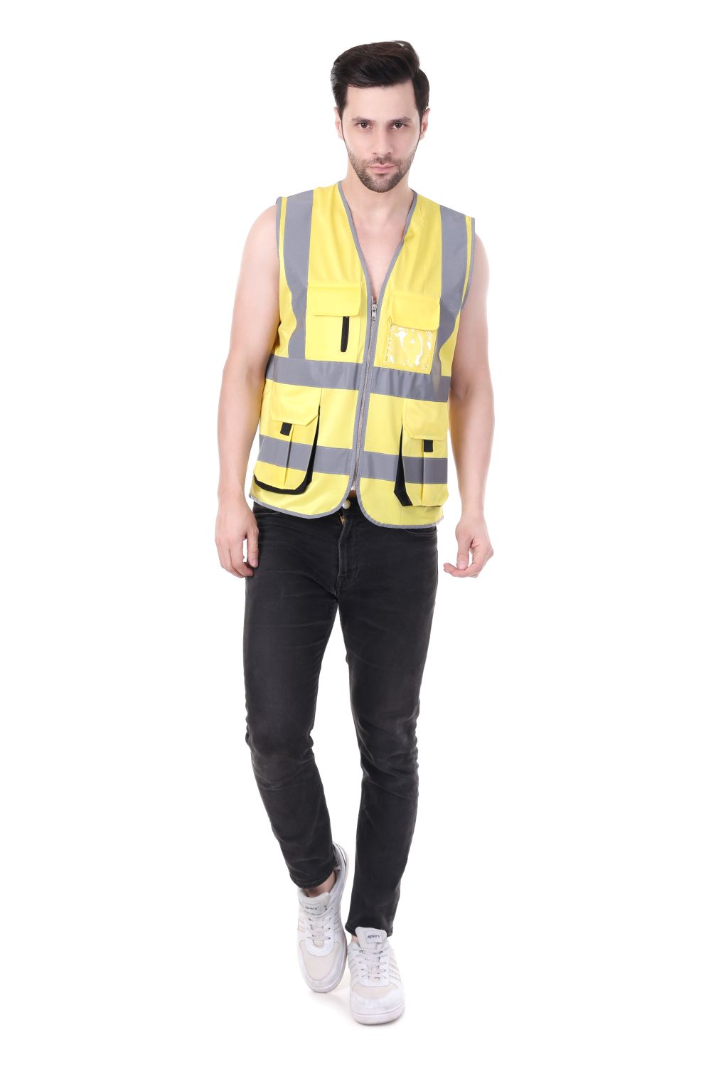 EVION Polyester Safety Jackets L ES-024 Reflective Yellow_4