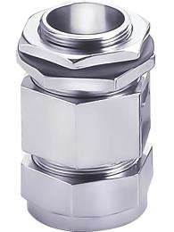 COSMOS Brass Double Compression Glands Nickel Plated 0.75 inch_0