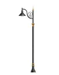Hakke Mild Steel 10 m Black Decorative Light Poles_0