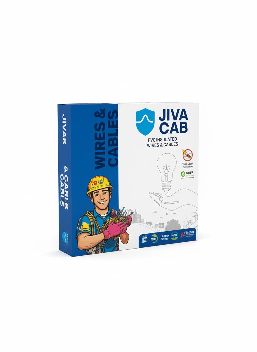 Jiva Cab 1 sqmm HRFR HR-FR-LSH-LF Electric Wire Blue 90 m_2