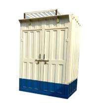 DPI Mild Steel 7 ft Portable Toilet Cabin Blue and White_0