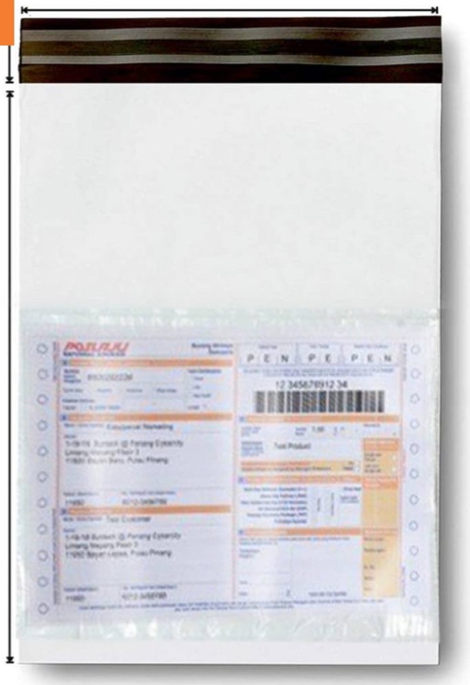 HDPE Plain Courier cover With Pod Packaging Bag_1