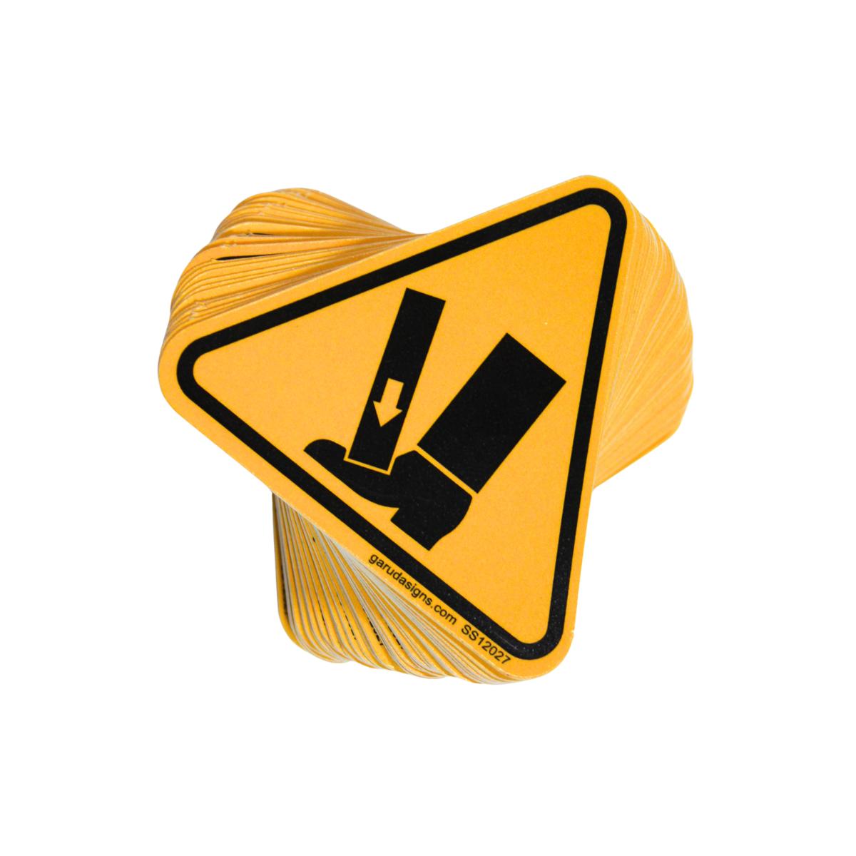 Garuda Signs Industrial Caution and Warning Vinyl Self Adhesive Label 65 x 65 mm Yellow_1