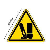 Garuda Signs Industrial Caution and Warning Vinyl Self Adhesive Label 65 x 65 mm Yellow_0
