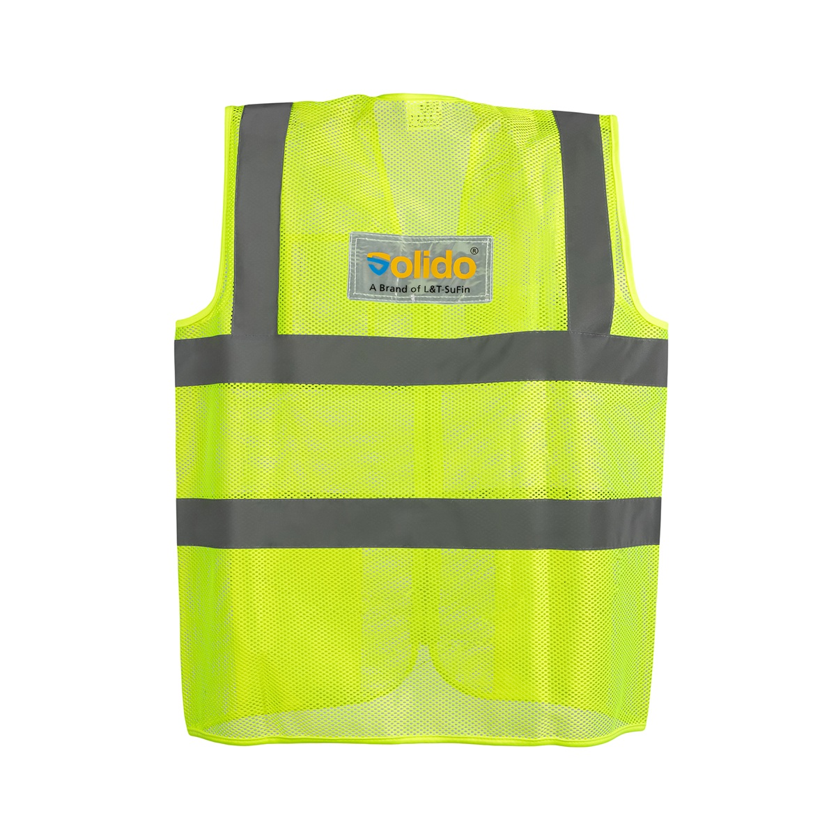L&T SuFin Brand - Solido 100% Polyester Safety Jackets XL Hi-Vis 120 Pro Reflective Green_1