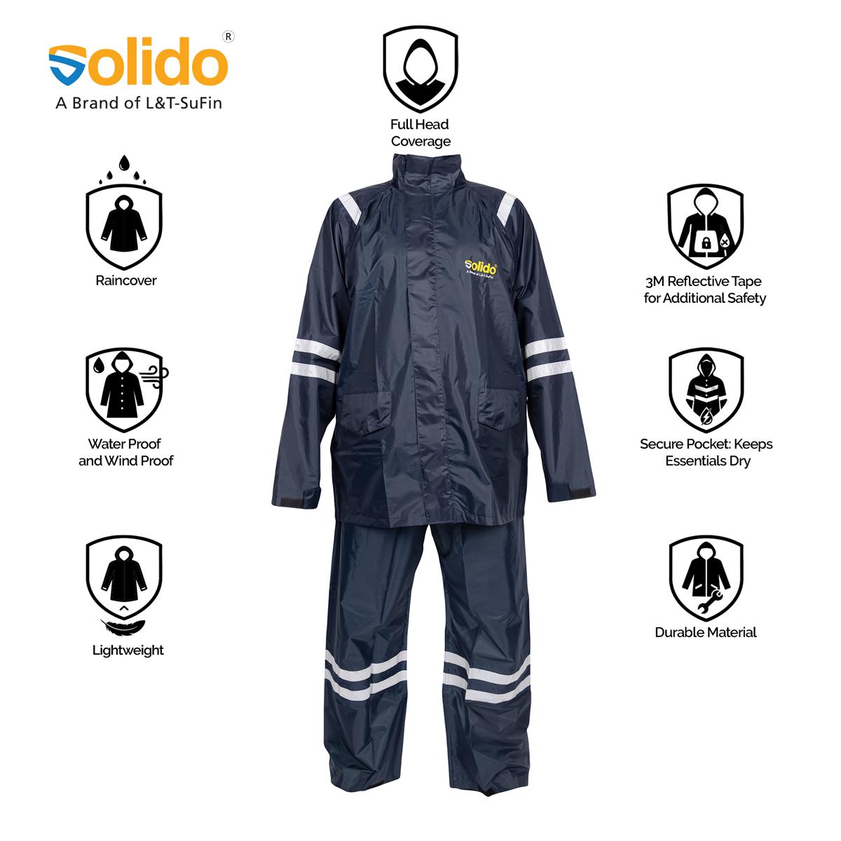 L&T SuFin Brand - Solido Polyester Raincoats L_1