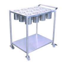 Stainless Steel 12 Food Serving Trolley Silver_0