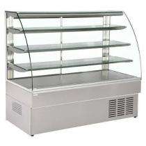 4 Shelves Food Display Counter Silver_0