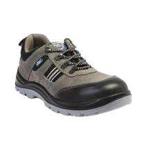 Leather Steel Toe Safety Shoes Black and Grey_0