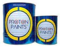 Proton Paints Black Satin Enamel Paints 4 L_0